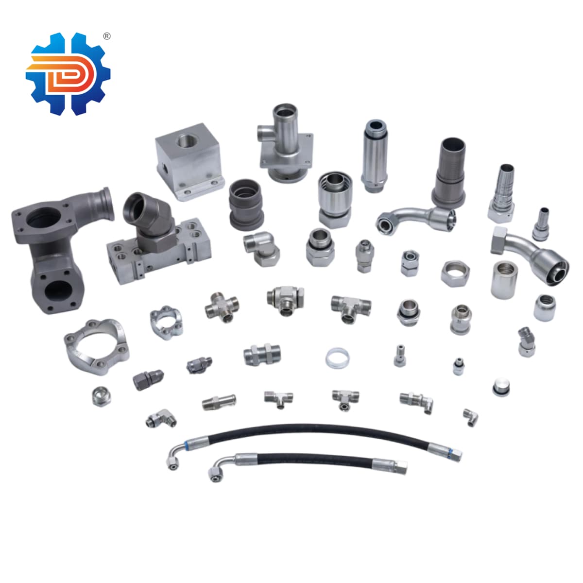 87391RW/87691RW  90° SAE Code 61 (3000 PSI) / Code 62 (6000 PSI) Flange One-Piece Hose Fitting