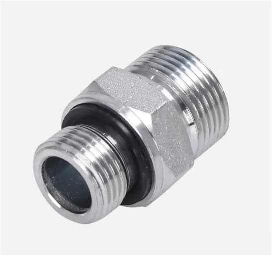 1CG Straight Metric Male 24° Cone to BSPP Male O-Ring Stud End