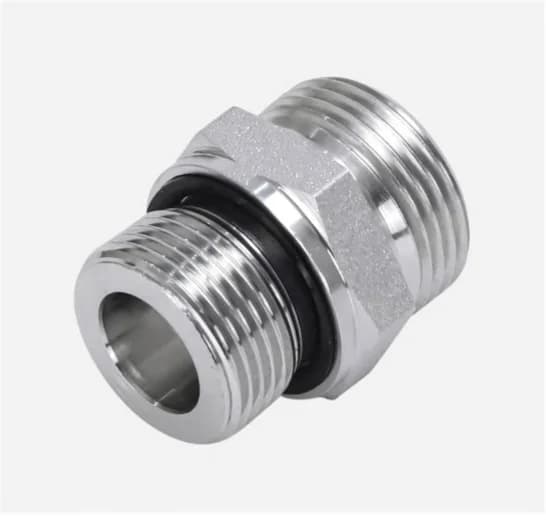 1CH Straight Metric Male 24° Cone to Metric Male O-Ring Stud End