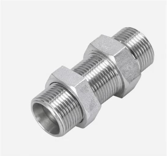 6C Straight Bulkhead Metric Male 24° Cone