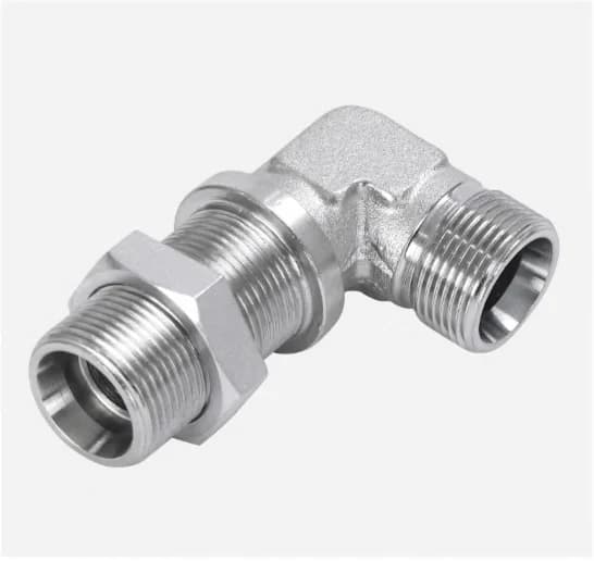 6C9 90° Elbow Bulkhead Metric Male 24° Cone