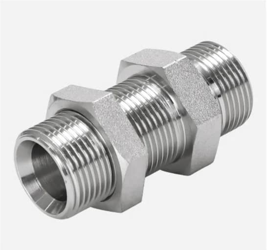 6B Straight Bulkhead BSPP Male 60° Cone
